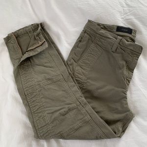 J Crew green ankle length pants size 32/14